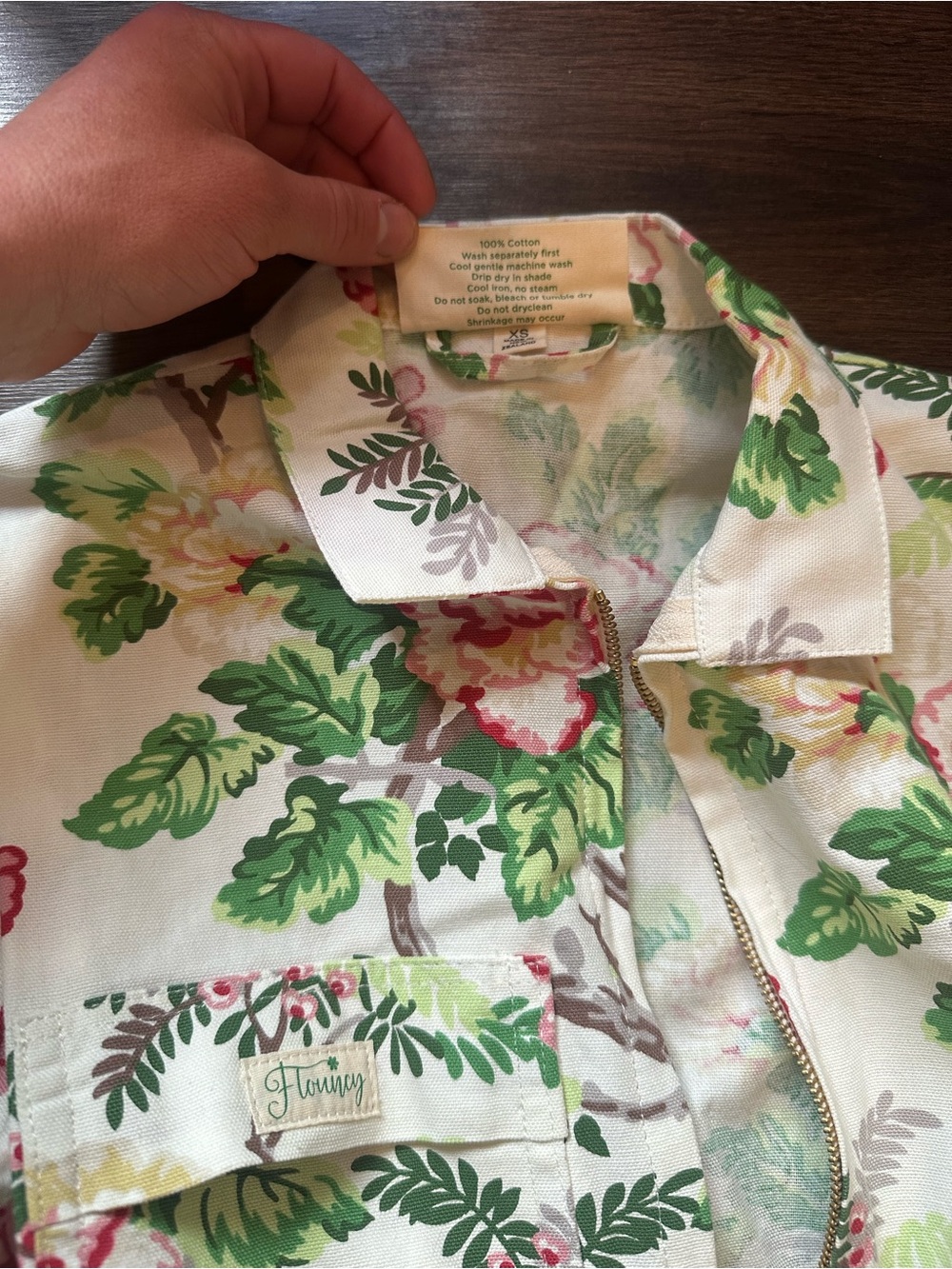 Women’s Flouncy Overalls— Peonies - Picture 5 of 6